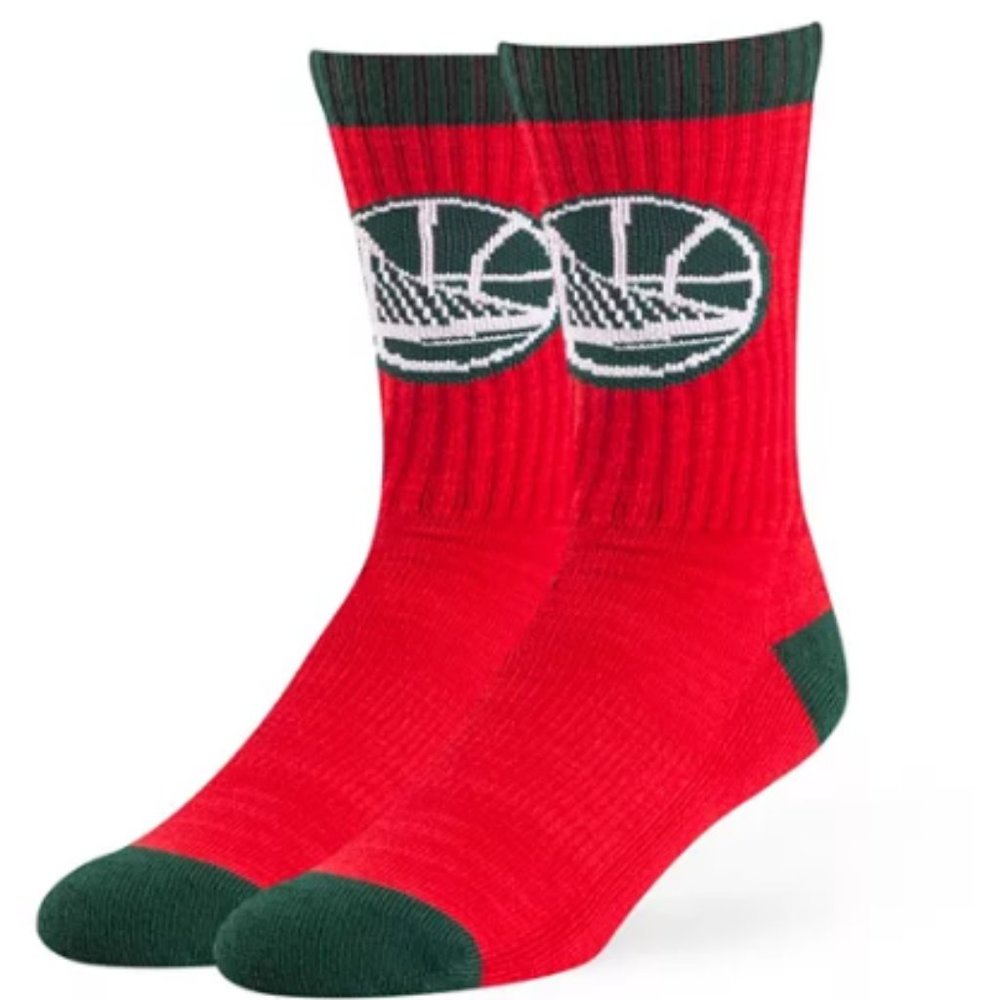 Adult 47 Brand Golden State Warriors Colorblocked Crew Sock